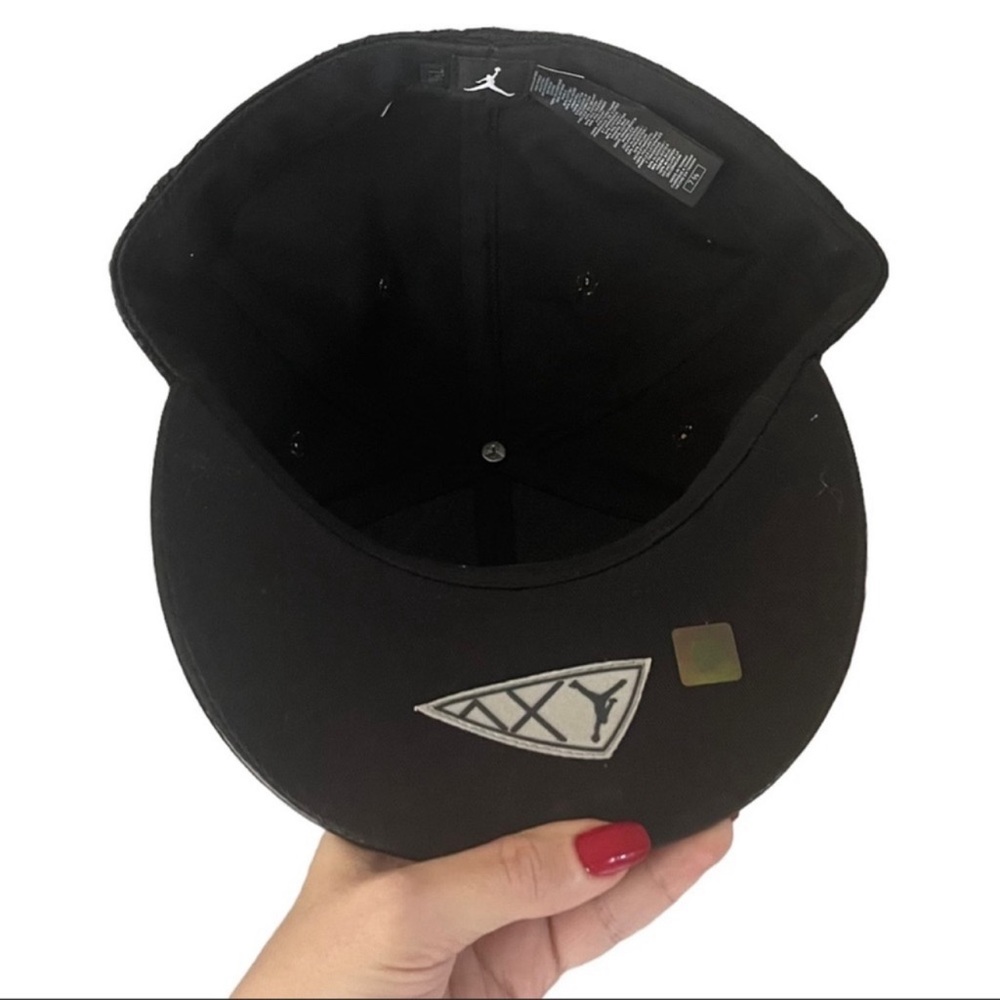 RARE JORDAN Retro OG Jumpman Fitted Hat 1985 2008 Black 7-5/8 - Picture 6 of 9